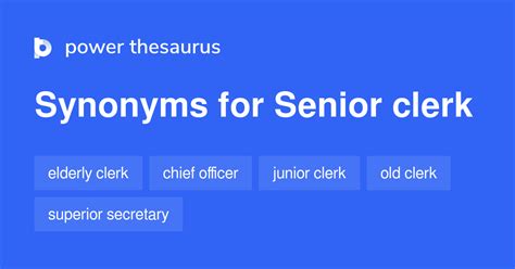 clerk synonyms|Senior clerk definition and meaning .